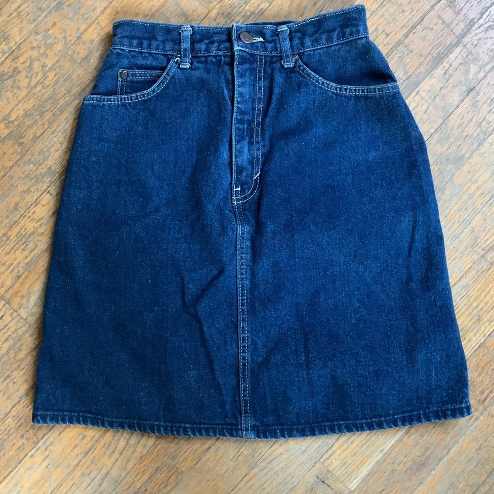 Vintage denim miniskirt